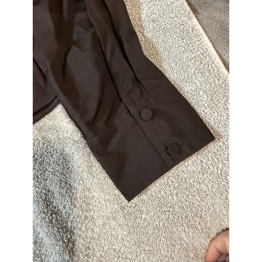 NWT Madewell Size XXS Brown Puff-Sleeve‎ Button-Up Shirt Long Sleeve 100% Cotton - Picture 8 of 9
